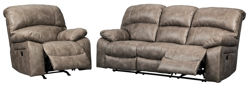 Ashley Dunwell Driftwood Power Reclining Sofa and Recliner
