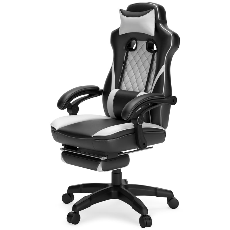 Ashley Lynxtyn Gaming Chair - White & Black