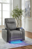 Ashley Schooner Rocks-Slate PWR Recliner/ADJ Headrest