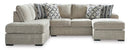 Ashley Calnita Sisal 2-Piece Sectional with Chaise