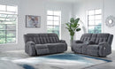 Ashley Observation Steel REC PWR Sofa w/Drop Down Table & Loveseat w/Console