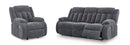 Ashley Observation Steel REC PWR Sofa w/Drop Down Table & Power Rocker Recliner