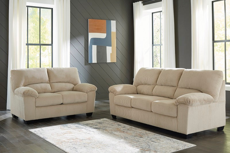 Ashley SimpleJoy Sand Sofa & Loveseat