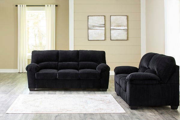 Ashley SimpleJoy Onyx Sofa & Loveseat