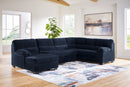 Ashley SimpleJoy Navy 3-Piece Sectional Sofa with Chaise