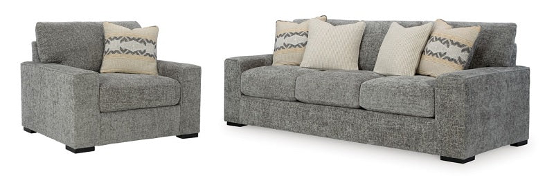 Ashley Dunmor Graphite Sofa & Oversized Chair