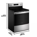 Whirlpool 30” Electric Range with Air Cooking Technology and Steam Clean (WFES4530SS)