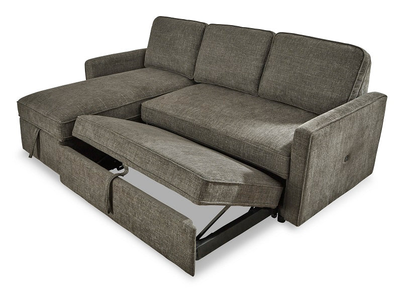 Ashley Kerle-Charcoal 2-Piece Sectional with Pop up Bed