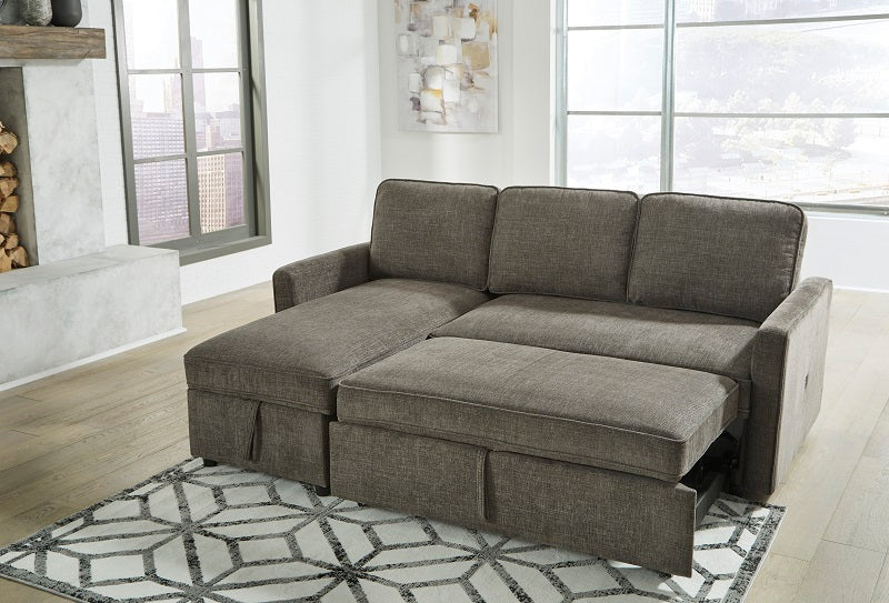 Ashley Kerle-Charcoal 2-Piece Sectional with Pop up Bed