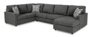 Ashley Edenfield-Charcoal 3-Piece Sectional with Chaise