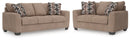 Ashley Triston-Peaks Suede Sofa & Loveseat