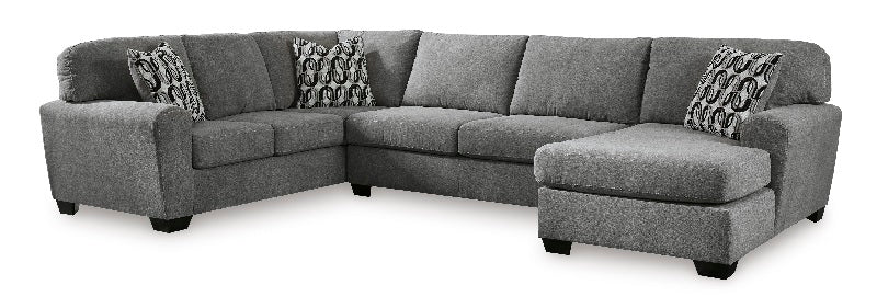 Ashley Birkdale Court Gray 3-Piece Sectional w/Chaise