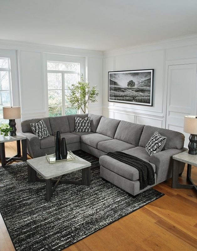 Ashley Birkdale Court Gray 3-Piece Sectional w/Chaise