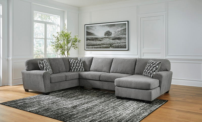 Ashley Birkdale Court Gray 3-Piece Sectional w/Chaise