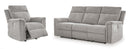Ashley Barnsana Ash Power Reclining Sofa & Power Recliner
