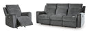 Ashley Barnsana Gravel Power Reclining Sofa & Power Recliner