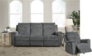 Ashley Barnsana Gravel Power Reclining Sofa & Power Recliner