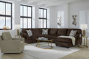 Ashley Kimlee Chocolate 3-Piece Sectional with Chaise