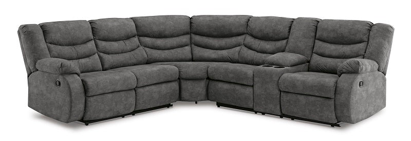 Ashley Partymate-Slate 2-Piece Reclining Sectional