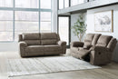 Ashley Laresview Fossil 2 Seat Reclining Sofa & DBL Rec Loveseat w/Console