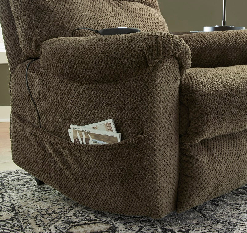 Ashley Shadowboxer Chocolate Power Lift Recliner