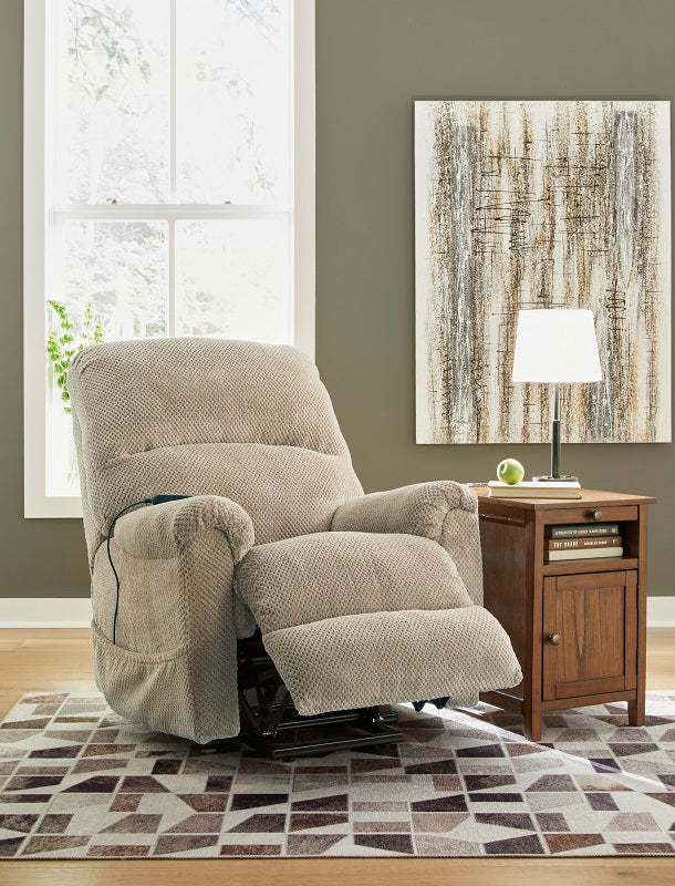 Ashley Shadowboxer Toast Power Lift Recliner