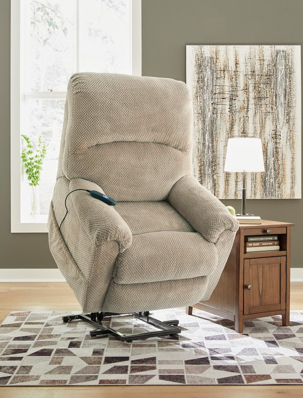 Ashley Shadowboxer Toast Power Lift Recliner