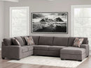 Ashley Clarington Greystone 3-Piece Sectional with Chaise