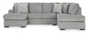 Ashley Casselbury Cement 2-Piece Sectional with Chaise