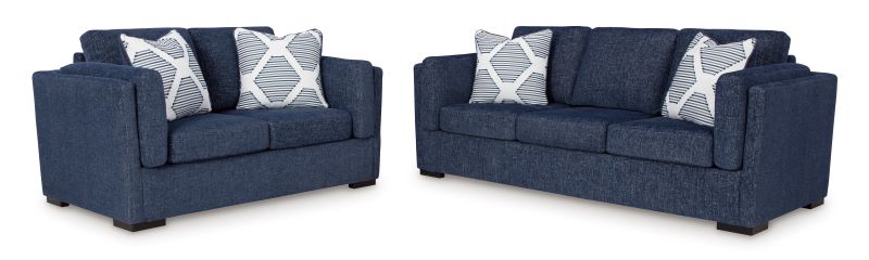 Ashley Evansley Navy Sofa & Loveseat