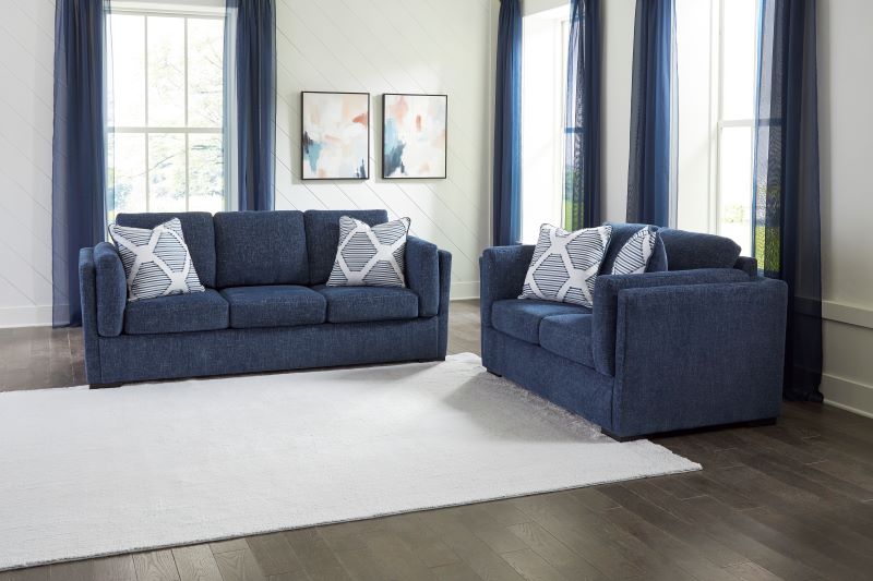 Ashley Evansley Navy Sofa & Loveseat