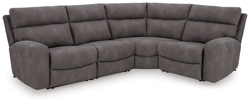 Ashley Next-Gen DuraPella Slate 4-Piece Power Reclining Sectional