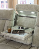 Ashley WhipLash Sisal PWR REC Sofa & Recliner with ADJ Headrest