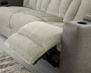 Ashley WhipLash Sisal PWR REC Sofa & Recliner with ADJ Headrest
