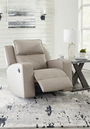 Ashley Lavenhorne Pebble Reclining Sofa with Drop down Table & Recliner