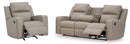 Ashley Lavenhorne Pebble Reclining Sofa with Drop down Table & Recliner