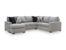 Ashley Lakepoint Nickel 2-Piece Sectional with Chaise
