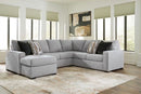 Ashley Lakepoint Nickel 2-Piece Sectional with Chaise