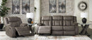 Ashley First Base Gunmetal Reclining Sofa & Rocker Recliner