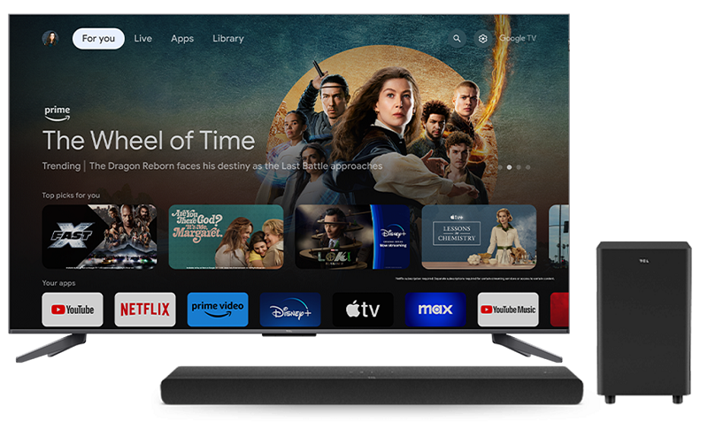 TCL 75" Q Class 4K UHD HDR QLED Smart TV with Google TV & TCL Alto 8+ 2.1.2 Channel Dolby Atmos Sound Bar Combo (75Q681G/TS8212)