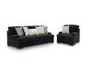 Ashley Whitmore Manor Black Pearl Sofa & Chair and a Half
