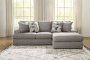 Ashley Lindon Smoke 2-Piece Sectional with Chaise