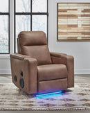 Ashley Lorrenton Caramel Glider PWR REC w/Audio System