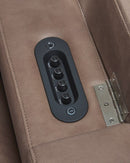 Ashley Lorrenton Caramel Glider PWR REC w/Audio System