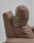 Ashley Lorrenton Caramel Glider PWR REC w/Audio System