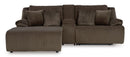 Ashley Top Tier Chocolate 3-Piece Sectional Sofa with Chaise
