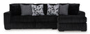 Ashley Midnight-Madness Onyx 2-Piece Sectional Sofa with Chaise