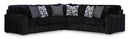 Ashley Midnight-Madness Onyx 3-Piece Sectional
