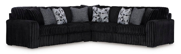 Ashley Midnight-Madness Onyx 3-Piece Sectional