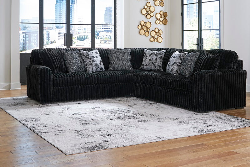 Ashley Midnight-Madness Onyx 3-Piece Sectional